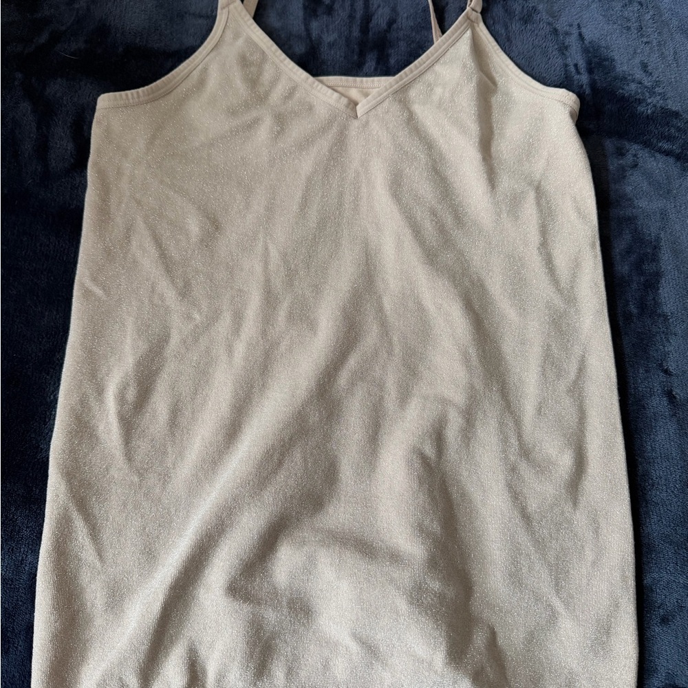 Everyday Slimming V‑Neck Cami Tank Top in Beige